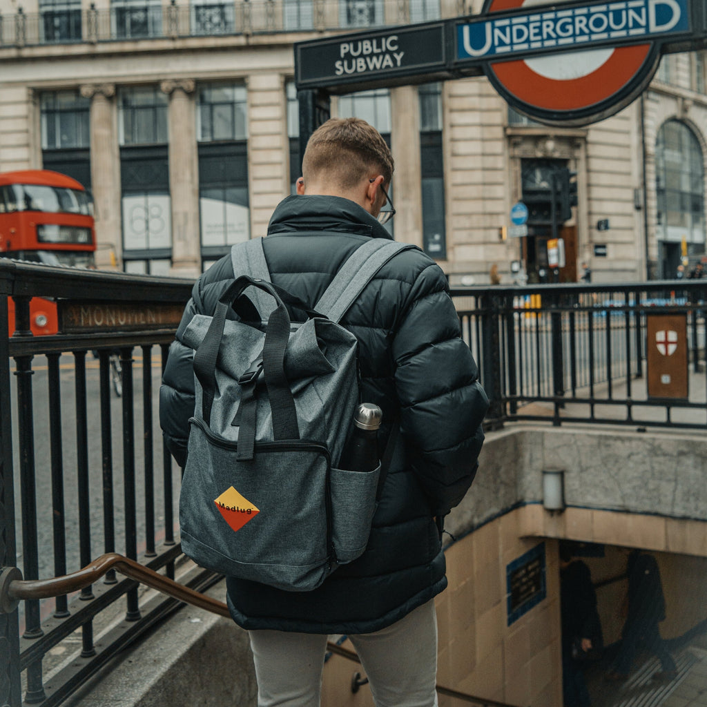 Madlug Grey Laptop Roll-Top in London Underground