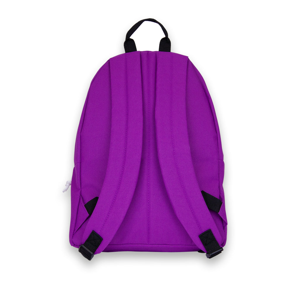 Madlug Classic Backpack in Magenta. Back profile.